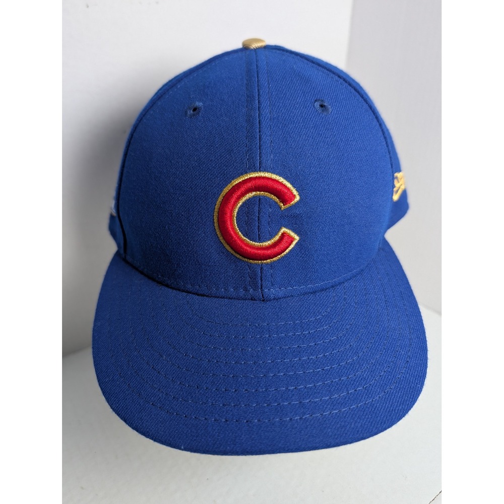 Chicago Cubs 2016 World Series New Era 59FIFTY Fitted Hat Blue Size 7 3/8